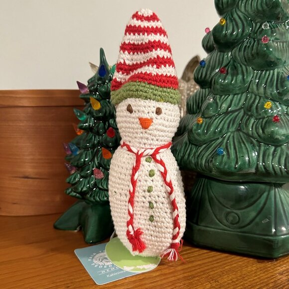 Pebble Hand Knit SNOWMAN Rattle - Picture 2 of 8